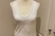 White/silver vest top - Zara - size 14