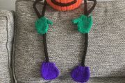 Hand knit pumpkin