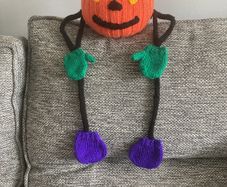Hand knit pumpkin