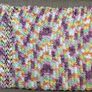 Handknit baby blanket super soft chenille yarn purple brights mix Image 3