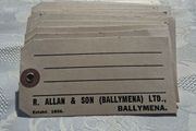31 Edwardian Irish Shipping Labelsl(Mint Condition)