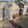 Pair Irish limestone dolphins 7 feet tall Image 5