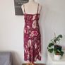 Vintage Y2K floral linen midi dress Made in UK by Jigsaw size 8-10 Image 6
