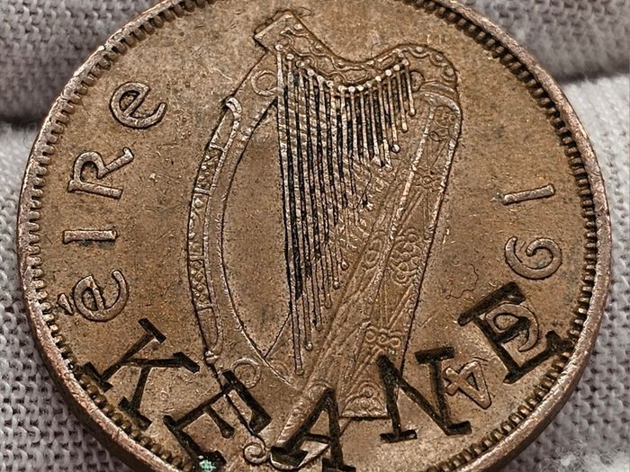 Ireland 1964 1d Penny Counterstamped KEANE JK