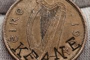 Ireland 1964 1d Penny Counterstamped KEANE JK