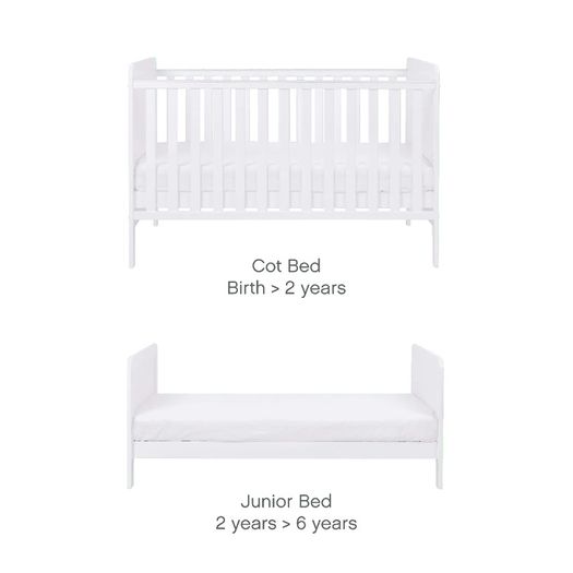 Tutti Bambini Rio Cot Bed + Premium Little Green Sheep Natural Mattress