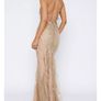 White Fox Reaching Out gold dress Image 4