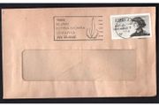 1968 Ireland 16th October 1968 Countess Markievicz 3d stamps tied with clear 1968 Blian Idirnaisianta Chearta an duine (International Year of Human Rights) slogan