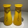 Exceptional Pair of Art Deco Czech Tango Glass Vases. c.1928 to1933 Image 4