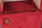 Bed side locker red velour