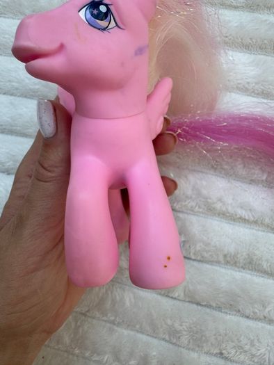 My Little Pony G3 Hidden Treasure Pegasus Pink Glitter Jewel 2004 Dirty Used Please see photos