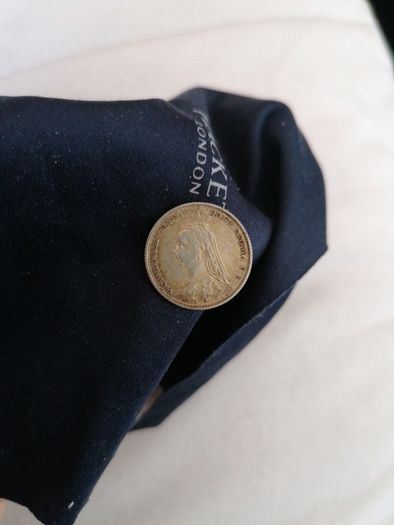 1887 Great Britain Silver 6 Pence Coin