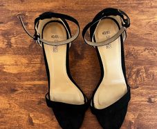 Black block high heels