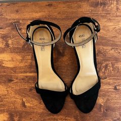Black block high heels