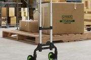 Foldable Hand Truck Aluminum Dolly with Telescopic Handle Height Adjustable to 100 cm