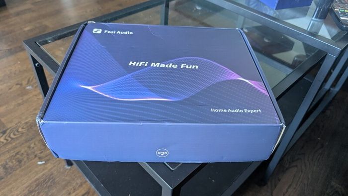 Fosi Audio V3 300W Class D Stereo Power Amplifier, TPA3255 Chip HiFi Audio Amplifier for Home Theater and Bookshelf Speakers, Compact Design with Advanced Heat Dissipation with 48V5A Power Supply