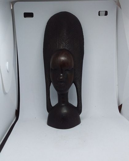 Vintage African Handcarved Wooden Tribal Female Figure