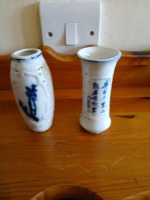 2 Chinese Vintage Brush Pots