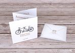 Tandem Bike theme Tri-Fold invitation