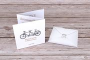 Tandem Bike theme Tri-Fold invitation