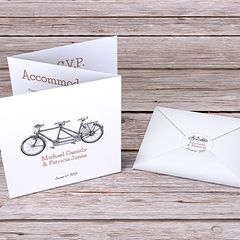 Tandem Bike theme Tri-Fold invitation