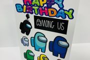 Among us birthday cards impostor birthday cards