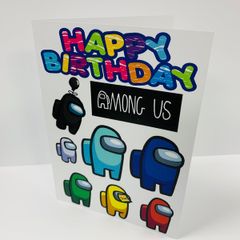 Among us birthday cards impostor birthday cards