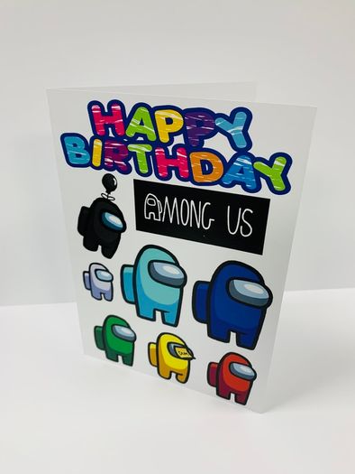Among us birthday cards impostor birthday cards