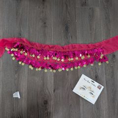 Belly Dancer Hip Scarf and Face Jewels