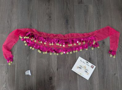 Belly Dancer Hip Scarf and Face Jewels