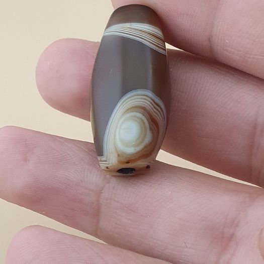 Vintage Yemeni Suliemani Natural Eye Agate Bead Amulet
