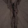 Antwerp Khaki Grey Ruffle Edge Long Sleeve Cardigan Bolero 100% Wool Knit Top Size L Image 5