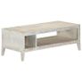 Coffee Table White 110x50x40 cm Solid Mango Wood Image 9