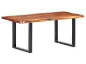 Dining Table with Live Edges Solid Acacia Wood 200 cm 6 cm
