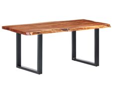 Dining Table with Live Edges Solid Acacia Wood 200 cm 6 cm