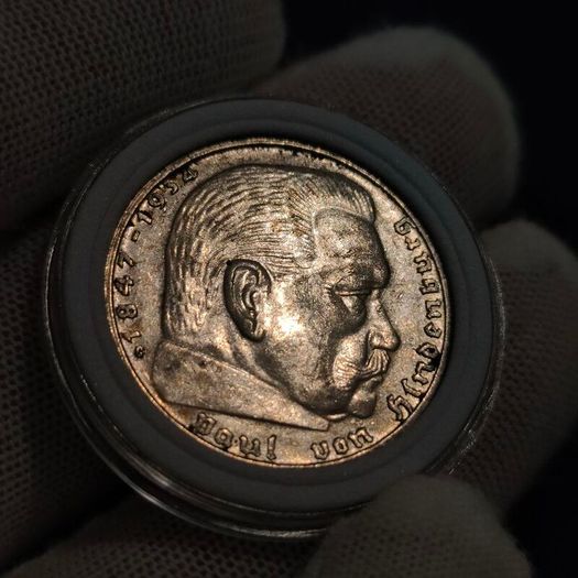 2 Reichsmark 1938 G Karlsruhe WW2 Silver Coin third Reich