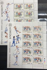 2 X 1989 Europa Sheetlets Ireland - children playing