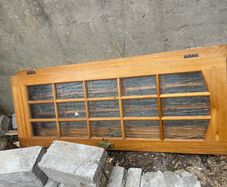 2 glass wooden doors