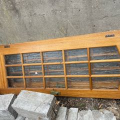 2 glass wooden doors