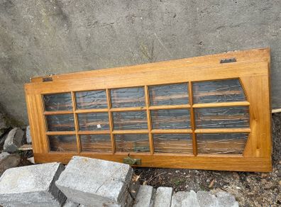2 glass wooden doors