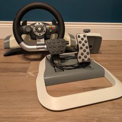 Xbox 360 racing wheel and pedals