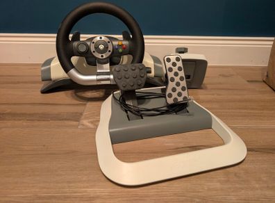 Xbox 360 racing wheel and pedals