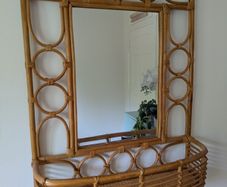 Rattan mirror