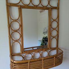 Rattan mirror