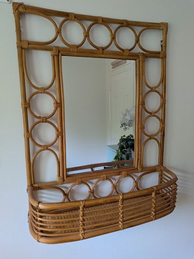 Rattan mirror