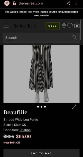 Beaufille Striped Bell Bottom Trousers