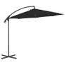 Cantilever Umbrella with Steel Pole 300 cm Black Image 3