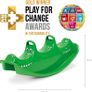 3 Persons Rocker and Seesaw, Durable Plastic with 3 Seats and Made in Denmark  Green Crocodile Image 3