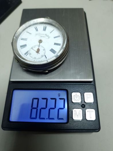 Vintage P.G. Graves Sheffield pocket watch, 935 silver case, with key