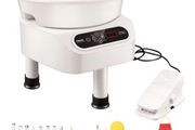 Pottery Wheel 27.9 cm Ceramic Wheel Foot Pedal Touch Screen 450W 3 Legs White